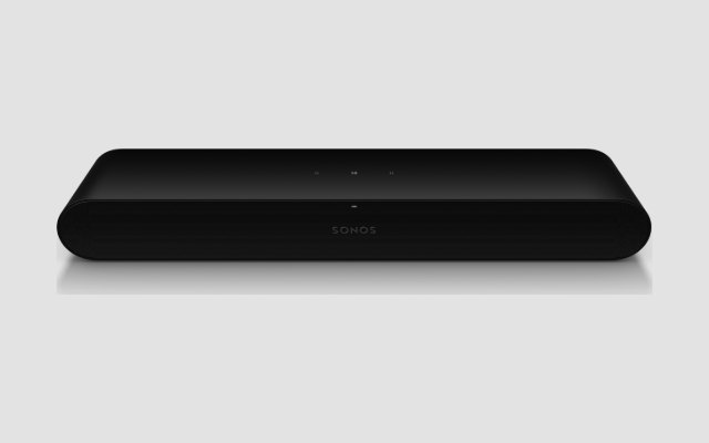 Sonos Ray soundbar in black, front view